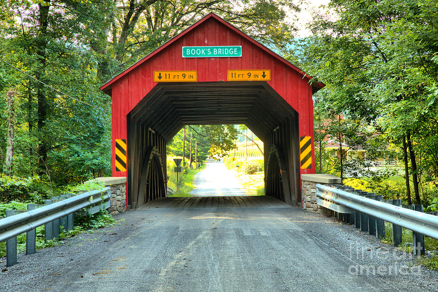 Looking Through The Books Covered Bridge Photograph by Adam Jewell