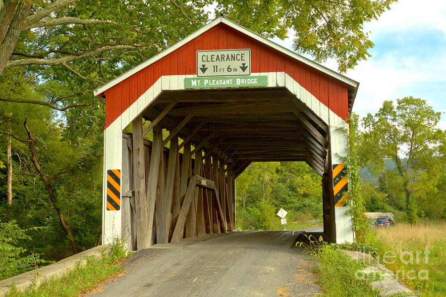 Looking Through The Mt. Pleasant Covered Bridge Photograph by Adam Jewell