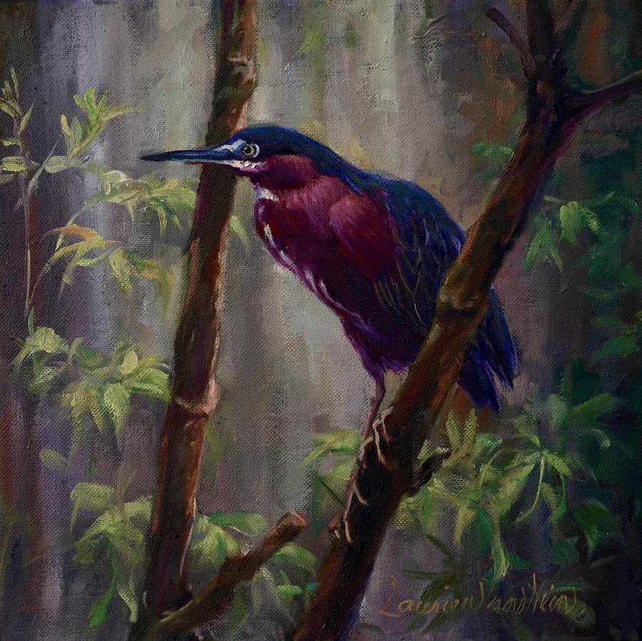 Bird Painting - Lookout by Laurie Snow Hein