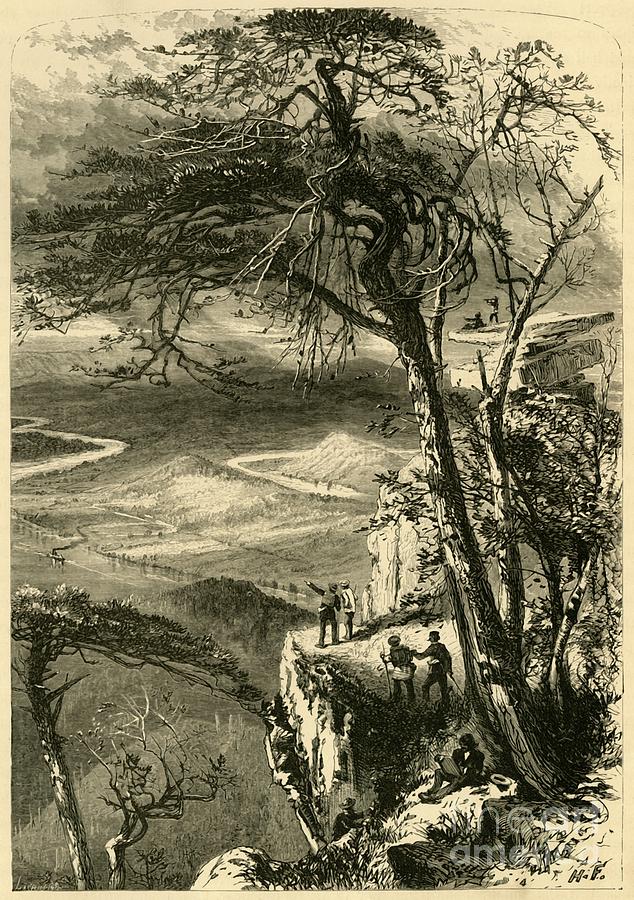 Lookout Mountain - View From The Point Drawing by Print Collector