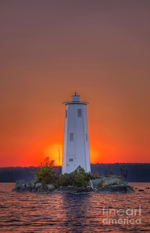 Loon Island Light at Dawn Photograph by Jim Block