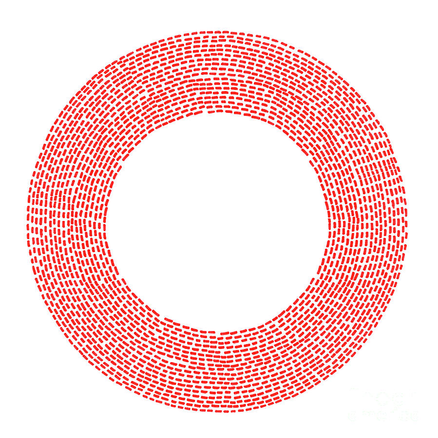 Loop Red Circle Clipping Path Digital Art by Petekarici