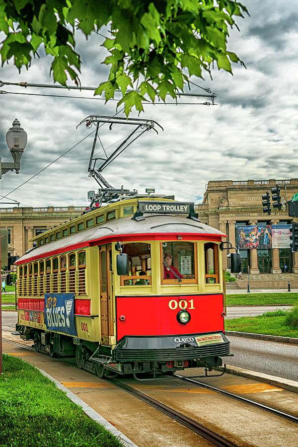 Loop Trolley 001 and History Museum Vert GRK4935_07112019 Photograph by Greg Kluempers