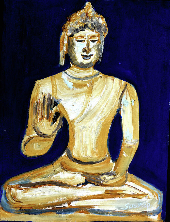 Lord Buddha-5 Painting by Anand Swaroop Manchiraju