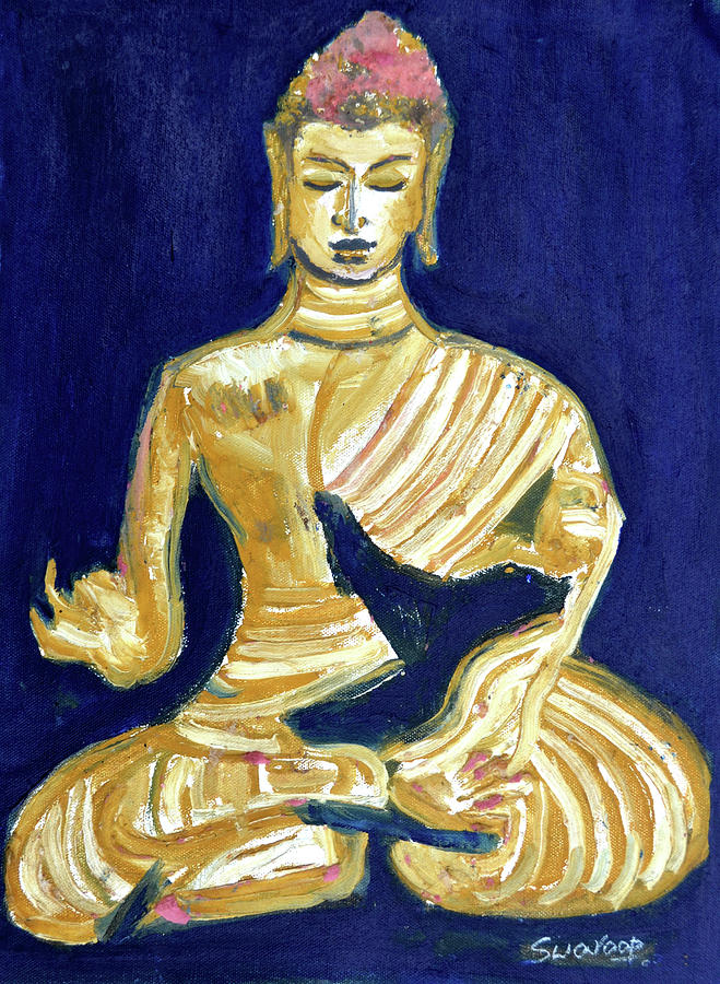 Lord Buddha-6 Painting by Anand Swaroop Manchiraju