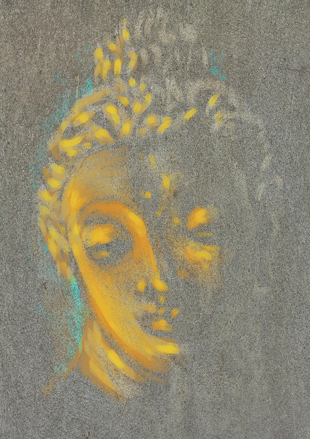 Bright Colors Digital Art - Lord Buddha by Devraj Reddy