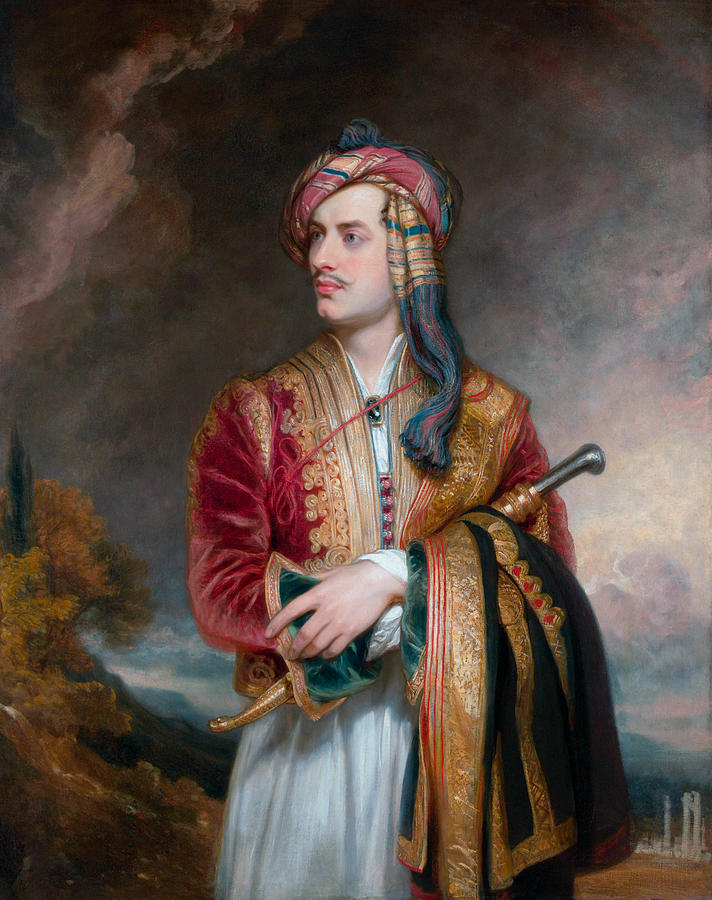 Lord Byron In Albanian Dress - 1813 Painting