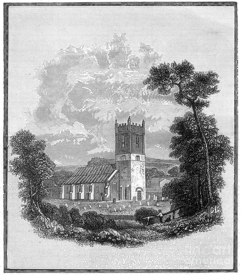 Lord Byrons Burial Place, Hucknall Drawing by Print Collector