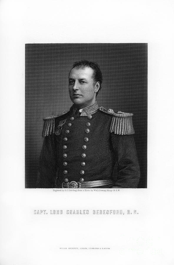 Lord Charles Beresford, British Admiral Drawing by Print Collector