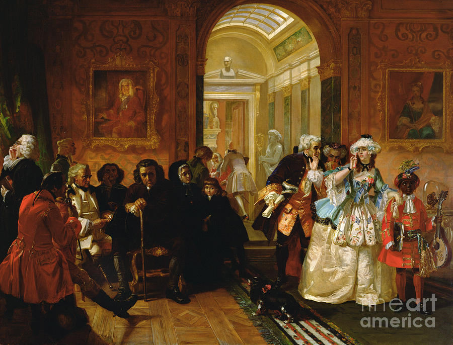 Lord Chesterfields Ante-room In 1748, 1869 Painting by Edward Matthew Ward