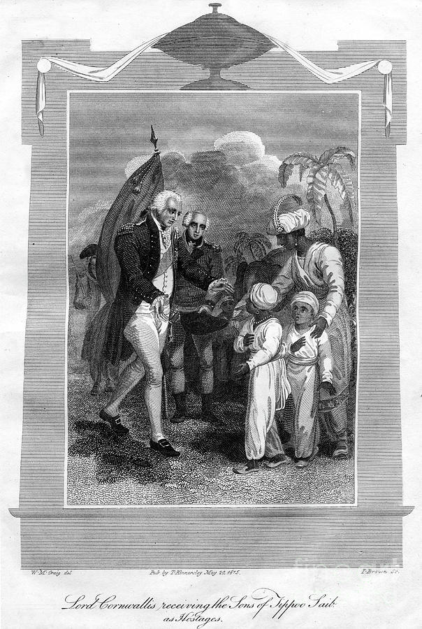 Lord Cornwallis 1738-1805 Receiving Drawing by Print Collector