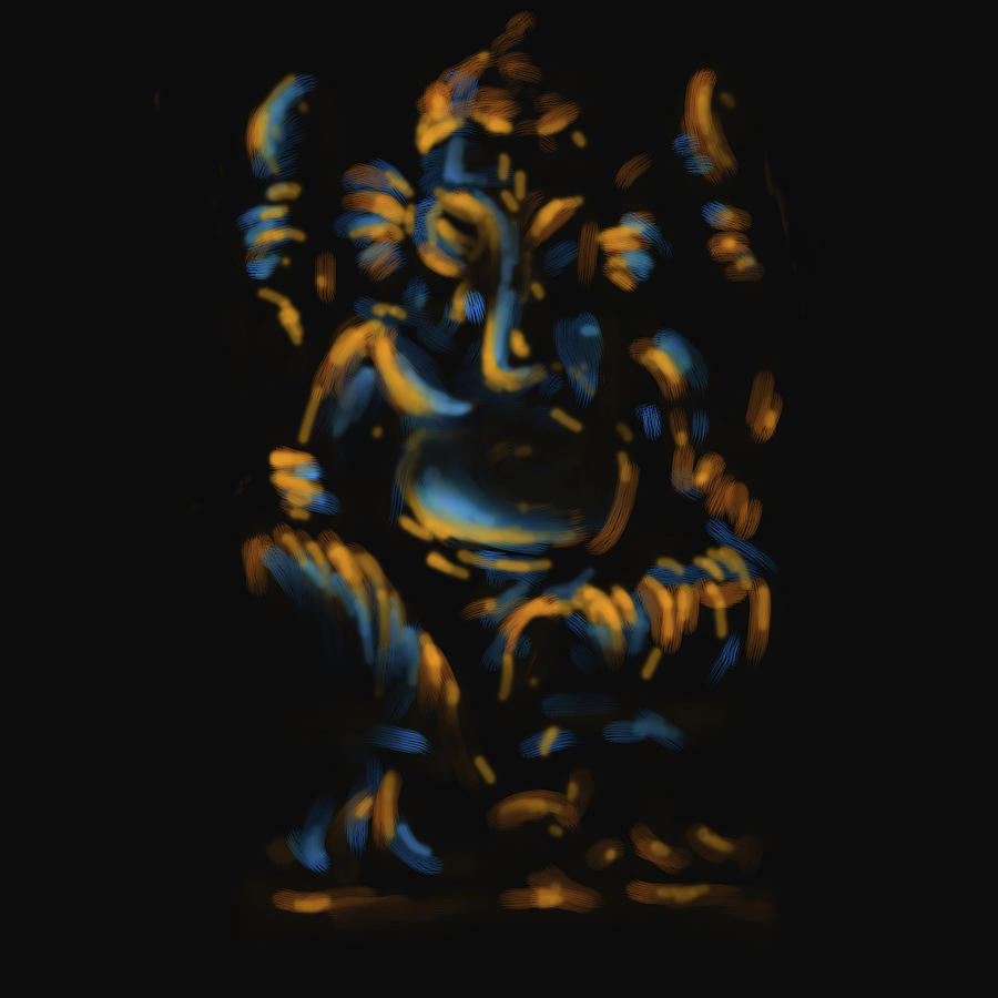 Bright Colors Digital Art - Lord Ganesha by Devraj Reddy
