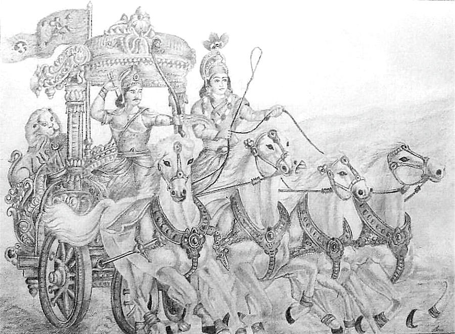 Viciniti  Realistic pencil portrait of lord Krishna
