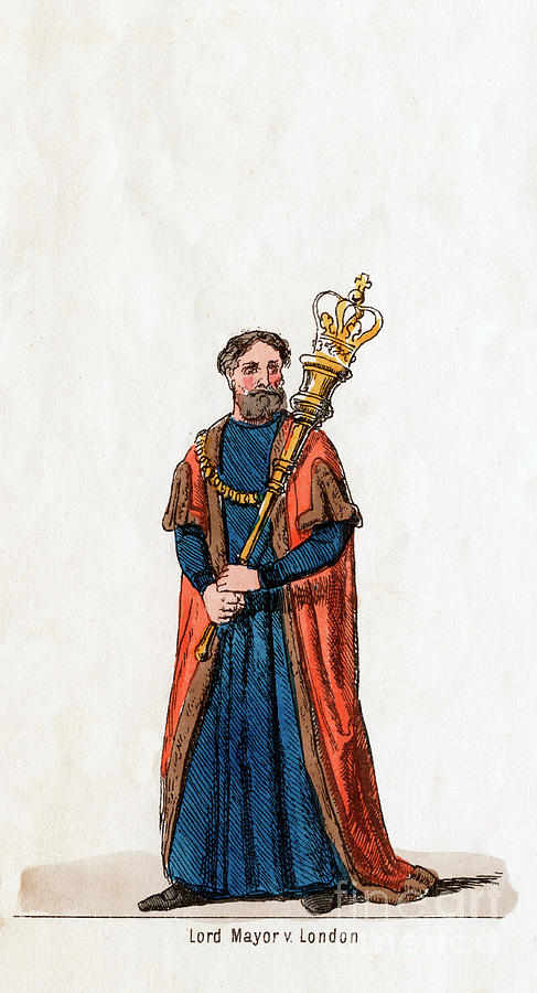 Lord Mayor Of London, Costume Design Drawing by Print Collector