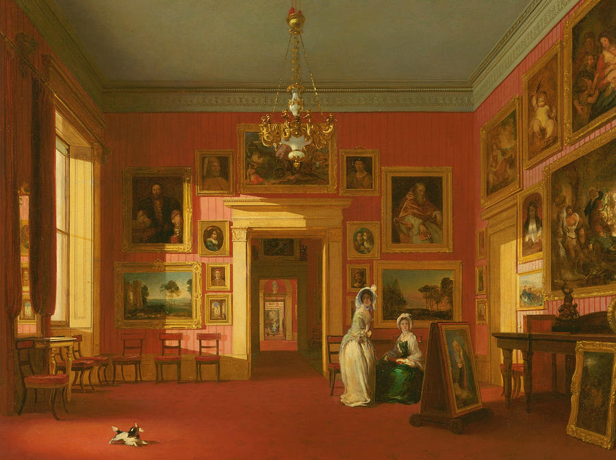 Lord Northwicks Picture Gallery at Thirlestaine House Painting by Robert Huskisson