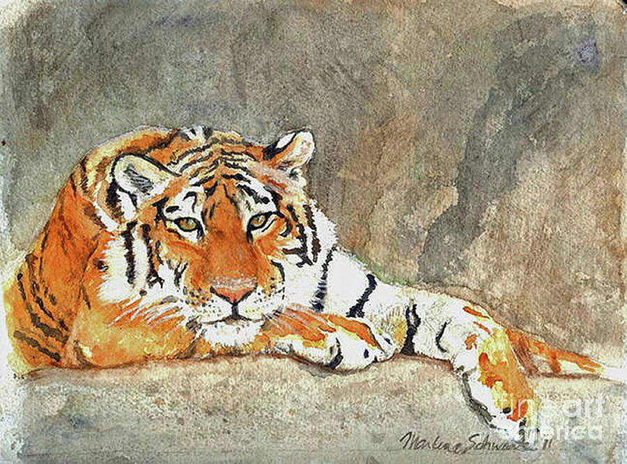 Tiger Painting - Lord of the Jungle by Marlene Schwartz Massey