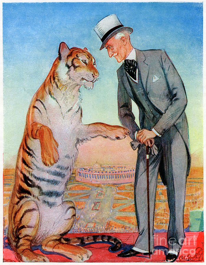 Lord Willingdon And Friend, 1934 Drawing by Print Collector