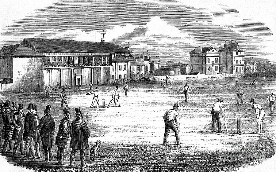 Lords Cricket Ground, London, 1858 Drawing by Print Collector