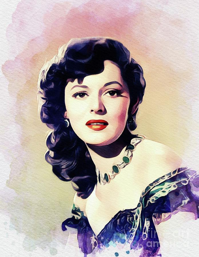 Lorna Gray, Vintage Actress Painting by Esoterica Art Agency