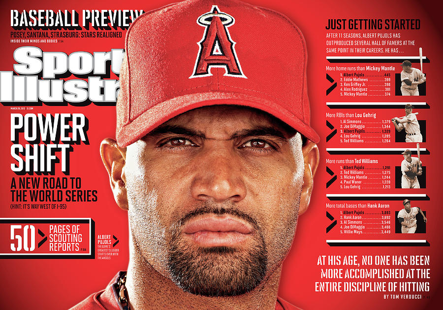 Los Angeles Angels Of Anaheim Albert Pujols, 2012 Mlb Sports Illustrated Cover Photograph by Sports Illustrated