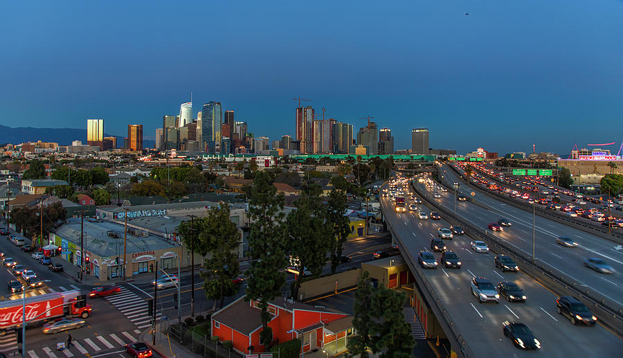 Los Angeles At Dusk Photograph by Gene Parks