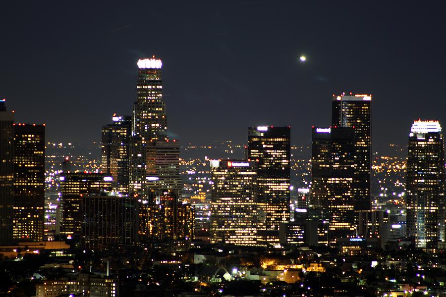 Los Angeles Photograph - Los Angeles at Night by James Dabbagian