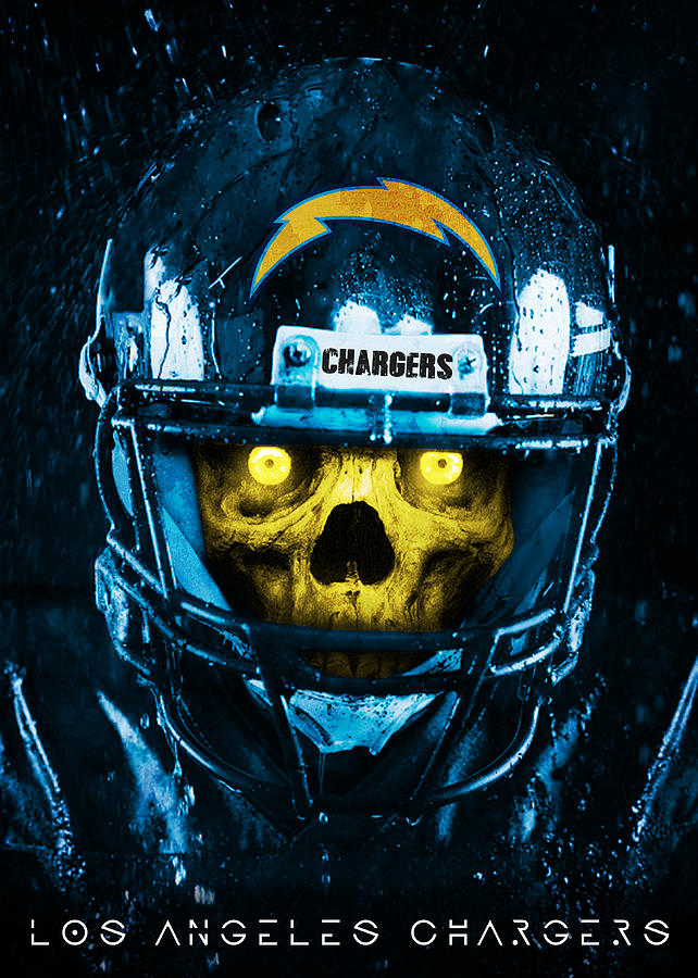 Skull Los Angeles Chargers T-Shirt, Custom prints store