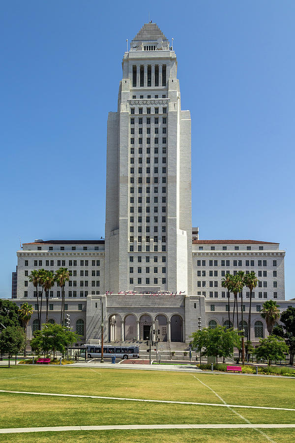 Los Angeles City Hall Full Frontal Photograph by Roslyn Wilkins