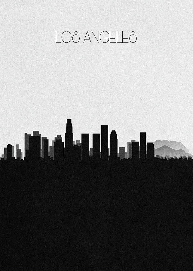 Los Angeles Cityscape Art Digital Art by Inspirowl Design - Pixels