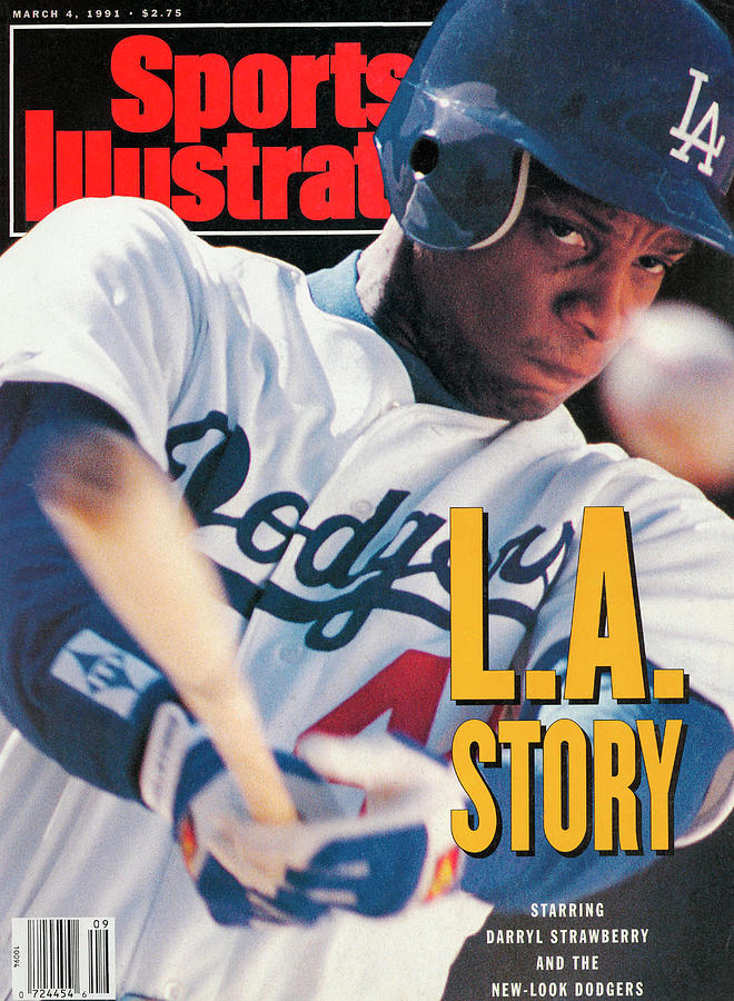 Los Angeles Dodgers Darryl Strawberry Sports Illustrated Cover by