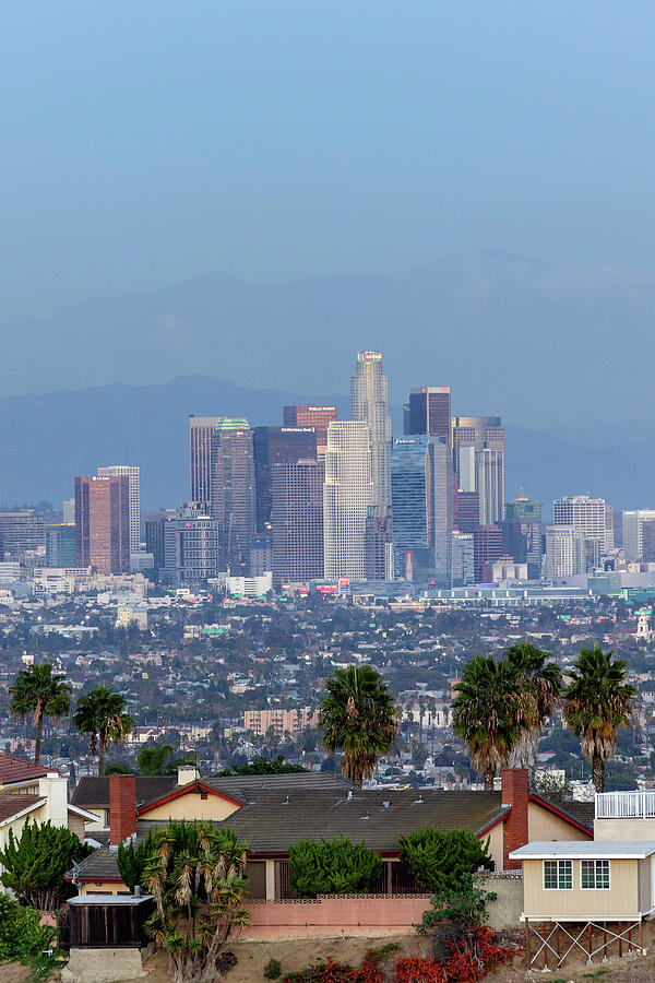 Los Angeles, Downtown Skyline Digital Art by Brook Mitchell