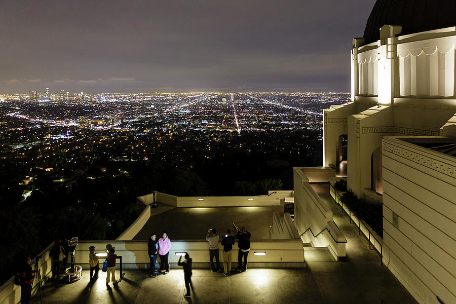 City Of Angels Digital Art - Los Angeles, Griffith Observatory by Brook Mitchell
