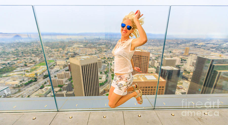 Los Angeles jumping Photograph by Benny Marty