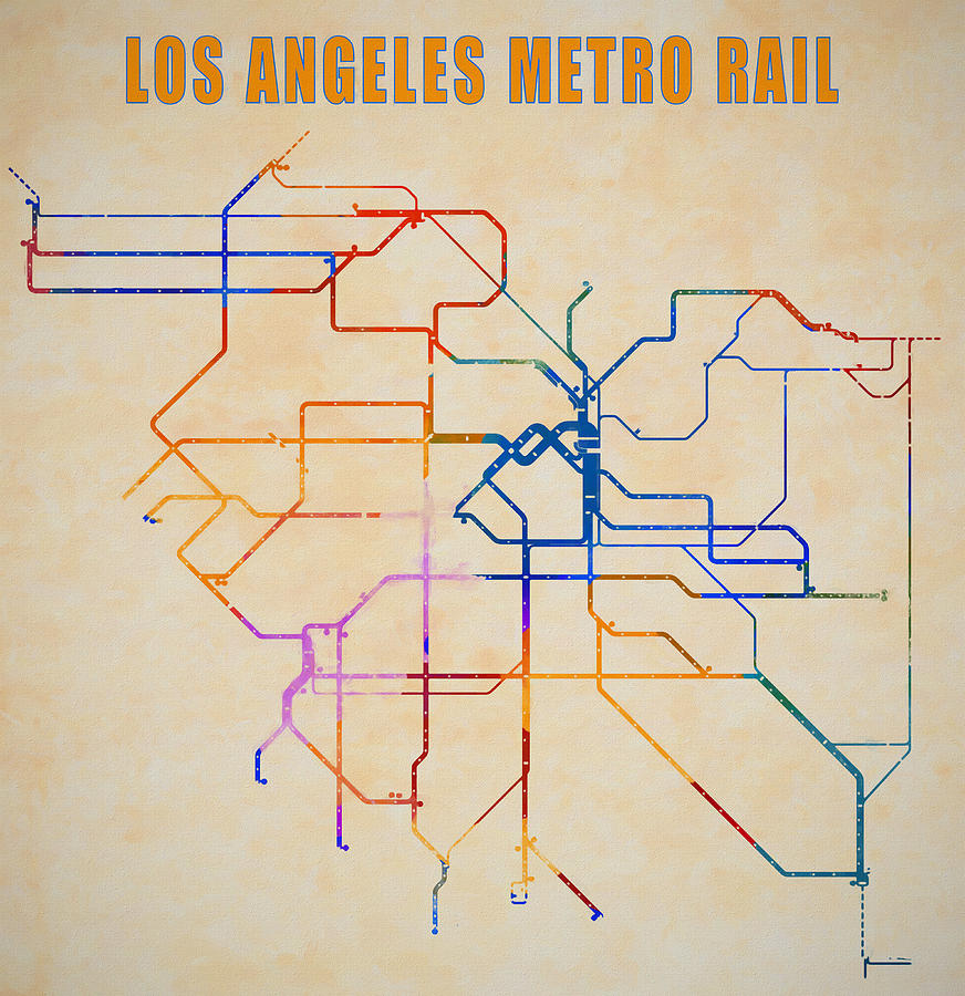 Los Angeles Metro Rail Map