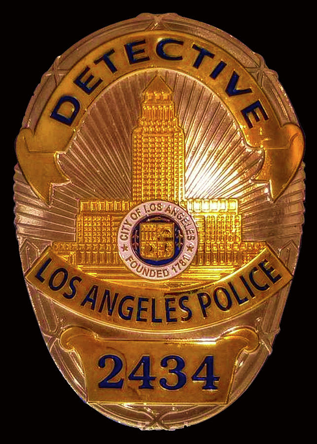 Still Life Photograph - Los Angeles Police Department Detective Badge by Mountain Dreams