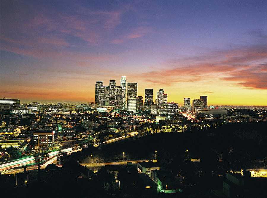 Los Angeles Skyline, California, Usa Photograph by Digital Vision.