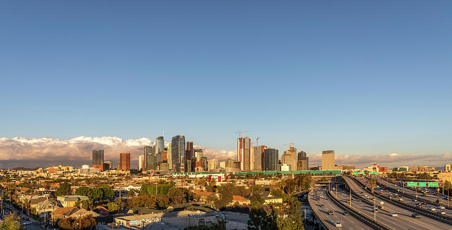 Los Angeles Skyline Looking East Panorama 2.9.19 Photograph by Gene Parks