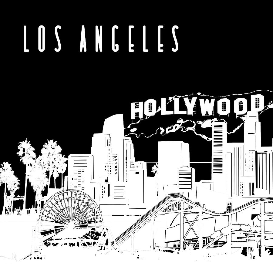 Los Angeles Skyline Panorama 2 Digital Art by Bekim M - Pixels