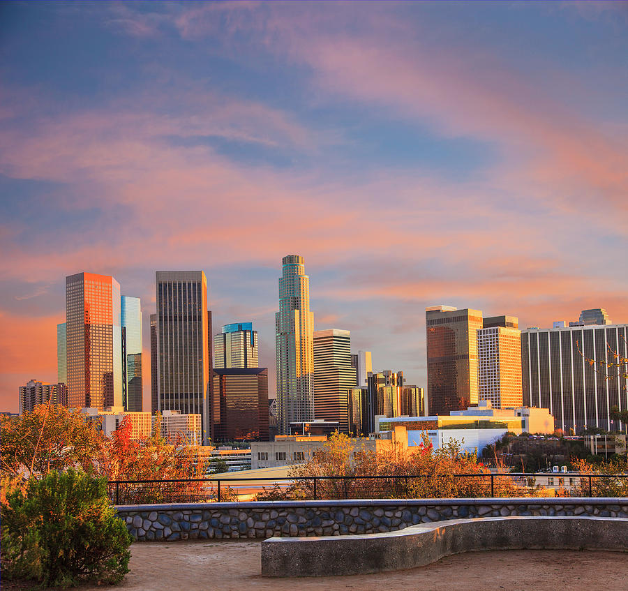 Los Angeles Skyline Photograph by Ron thomas