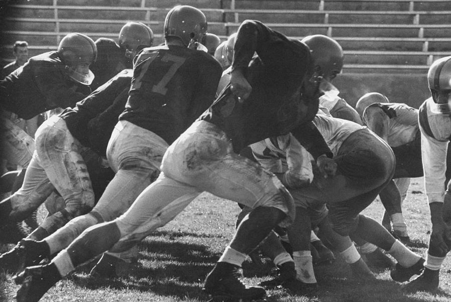 Football Photograph - Los Angeles v. Stanford by George Silk