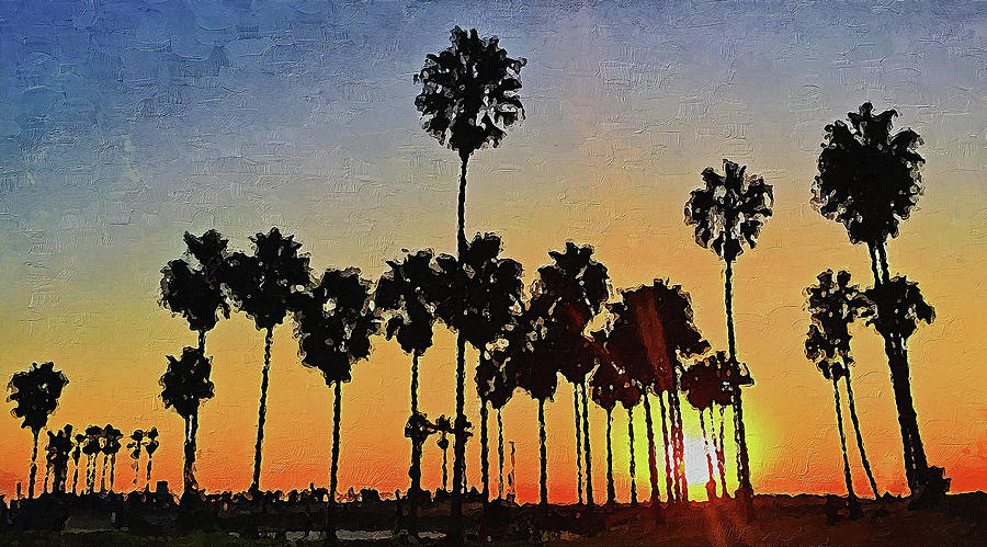 Los Angeles, Venice Beach - 01 Painting by AM FineArtPrints