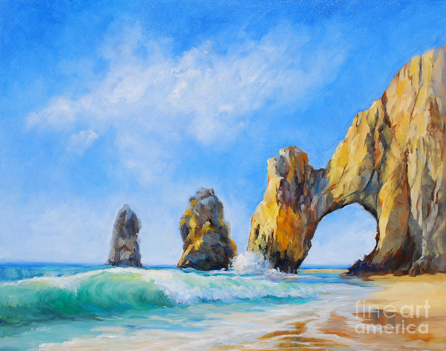 Abstract Painting - Los Arcos - Cabo San Lucas by Karen Winters