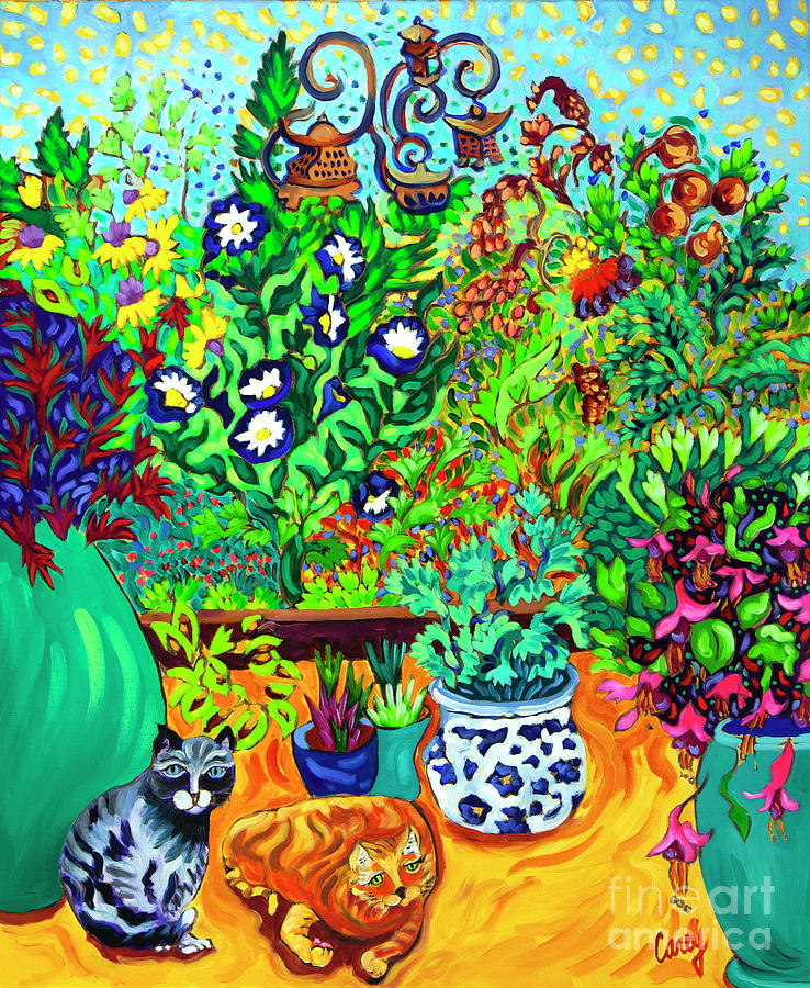 Los Gatos Garden Painting by Cathy Carey