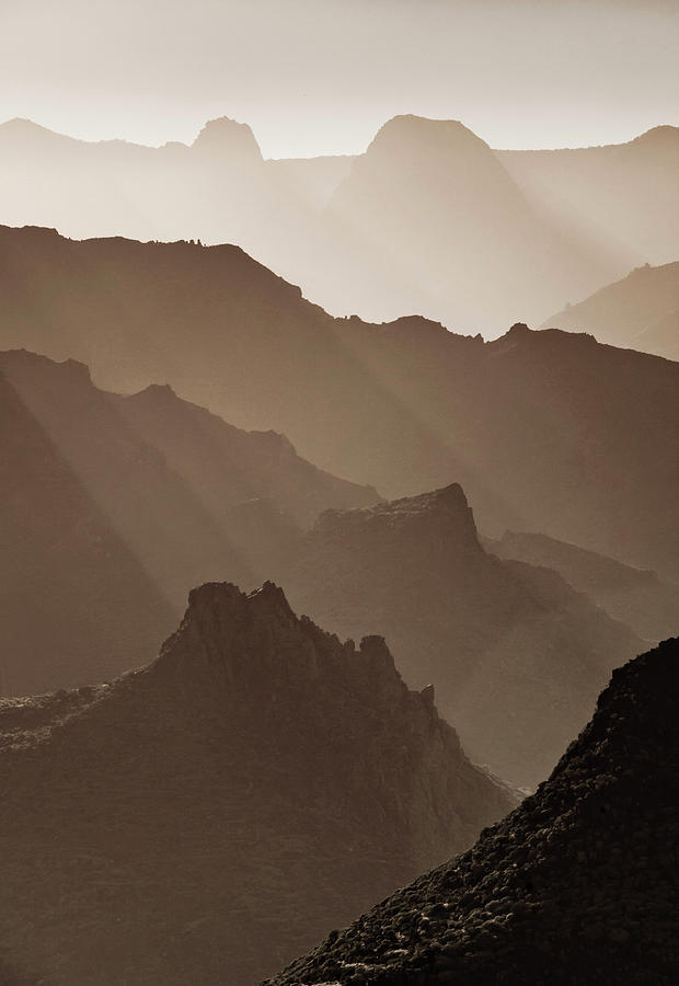 Los Roques Mountains, Canary Islands Digital Art by Olimpio Fantuz