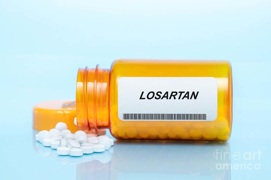 Bottle Photograph - Losartan Pill Bottle by Wladimir Bulgar/science Photo Library