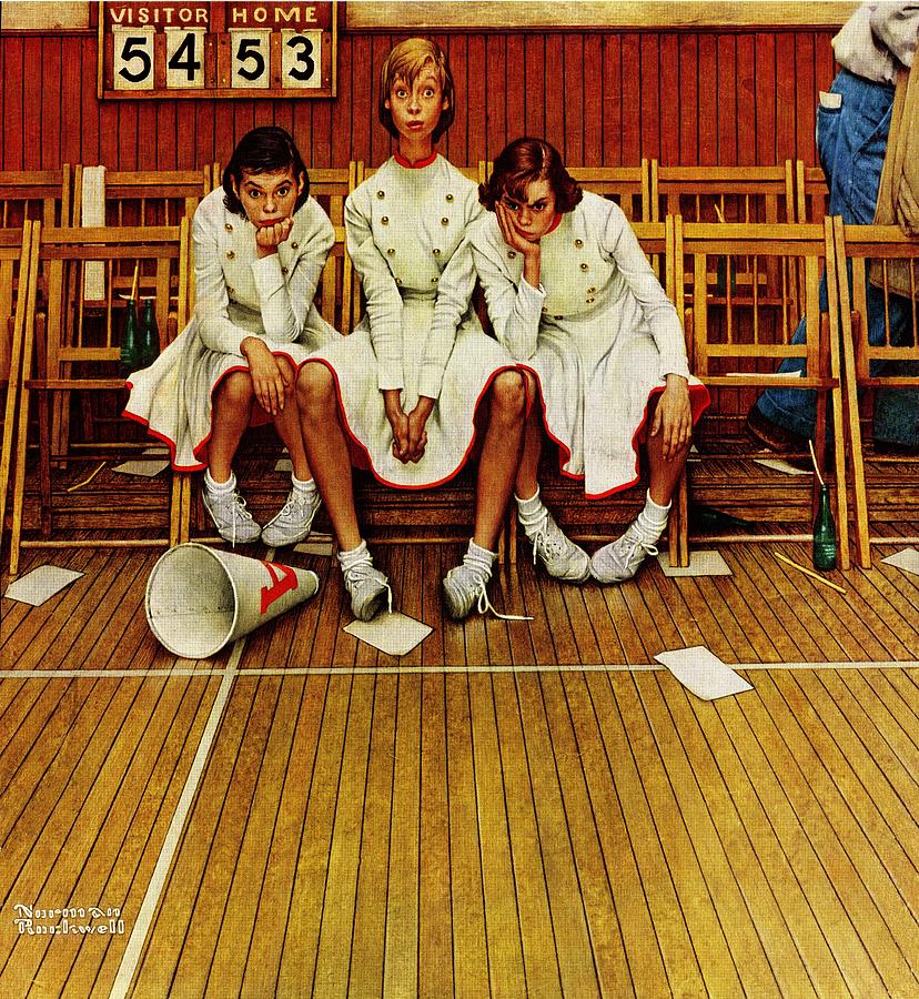 losing The Game Painting by Norman Rockwell