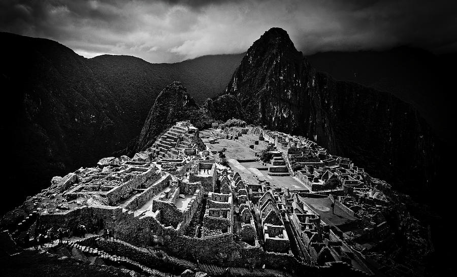 Black And White Photograph - Machu Picchu in Black and White by Paul Kerton