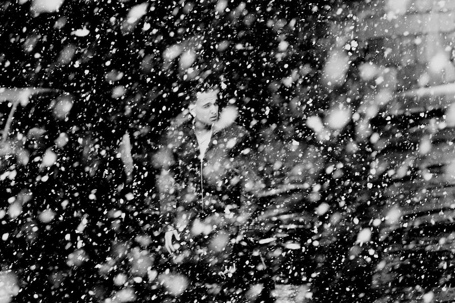 Black And White Photograph - Lost In Snow  #1 by Jian Wang