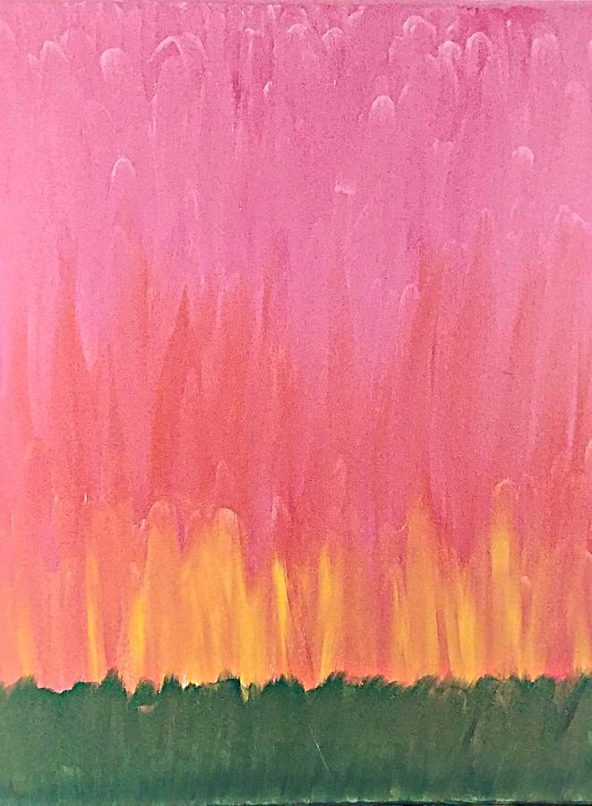 Pink Painting - Lost in the crowd by Jennifer Lawrence