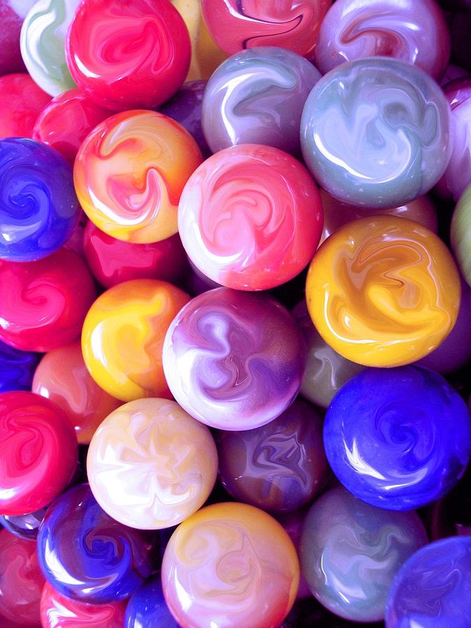Whimsical Photograph - Lost Marbles by Kelly Council